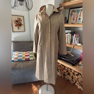 Vintage London Fog Maincoats Tan Hooded Trench Coat